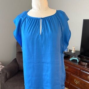 White House Black Market Vibrant Blue Blouse
